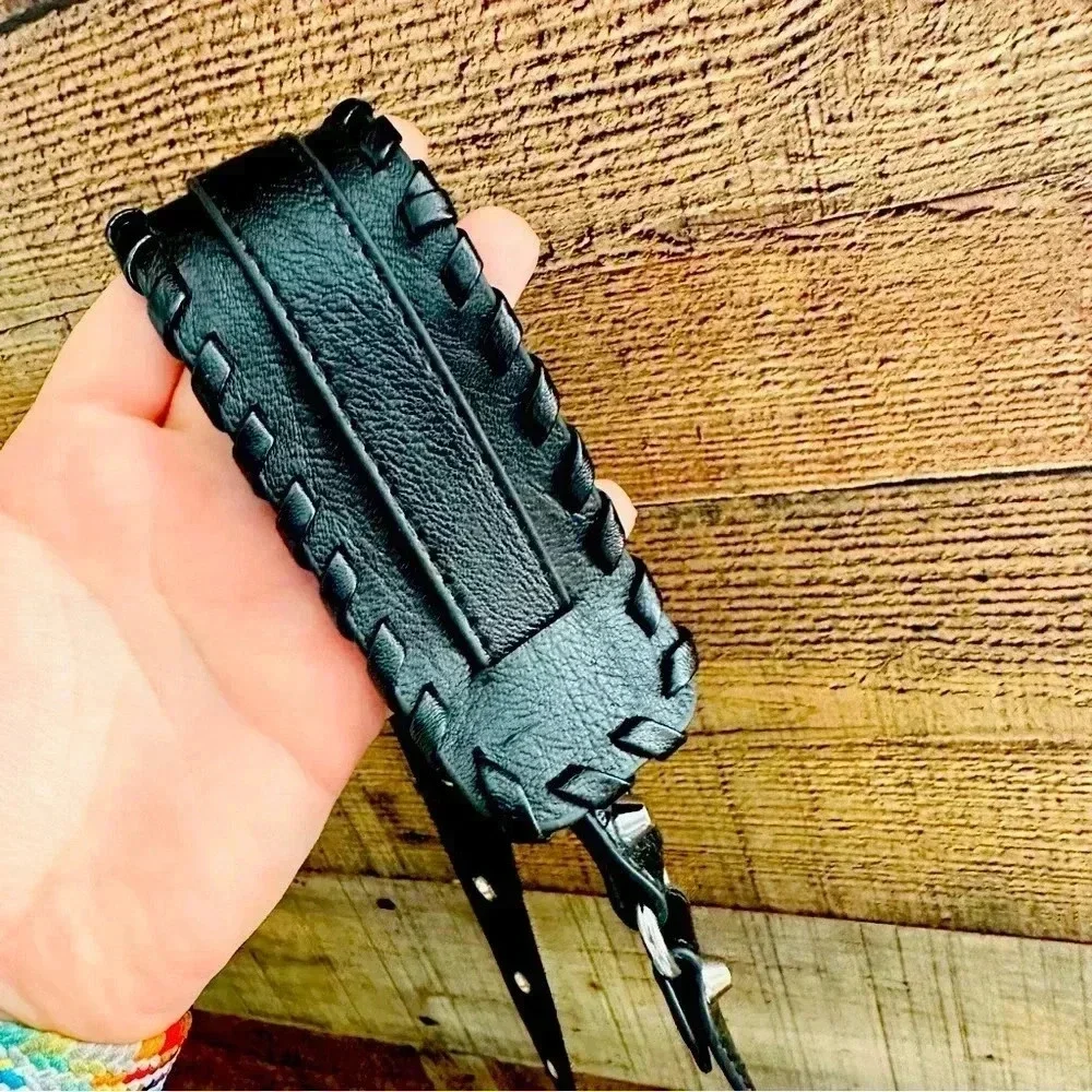 NWOT Motorcycle/Goth Style Fringed Studded Crossbody